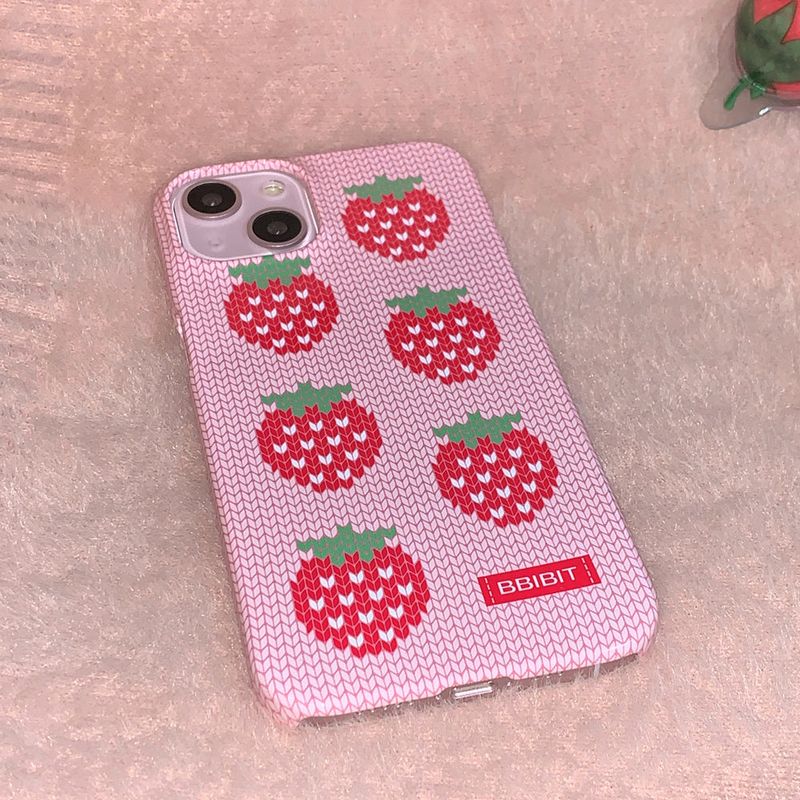 Strawberry Knit Hard Case (Glossy)