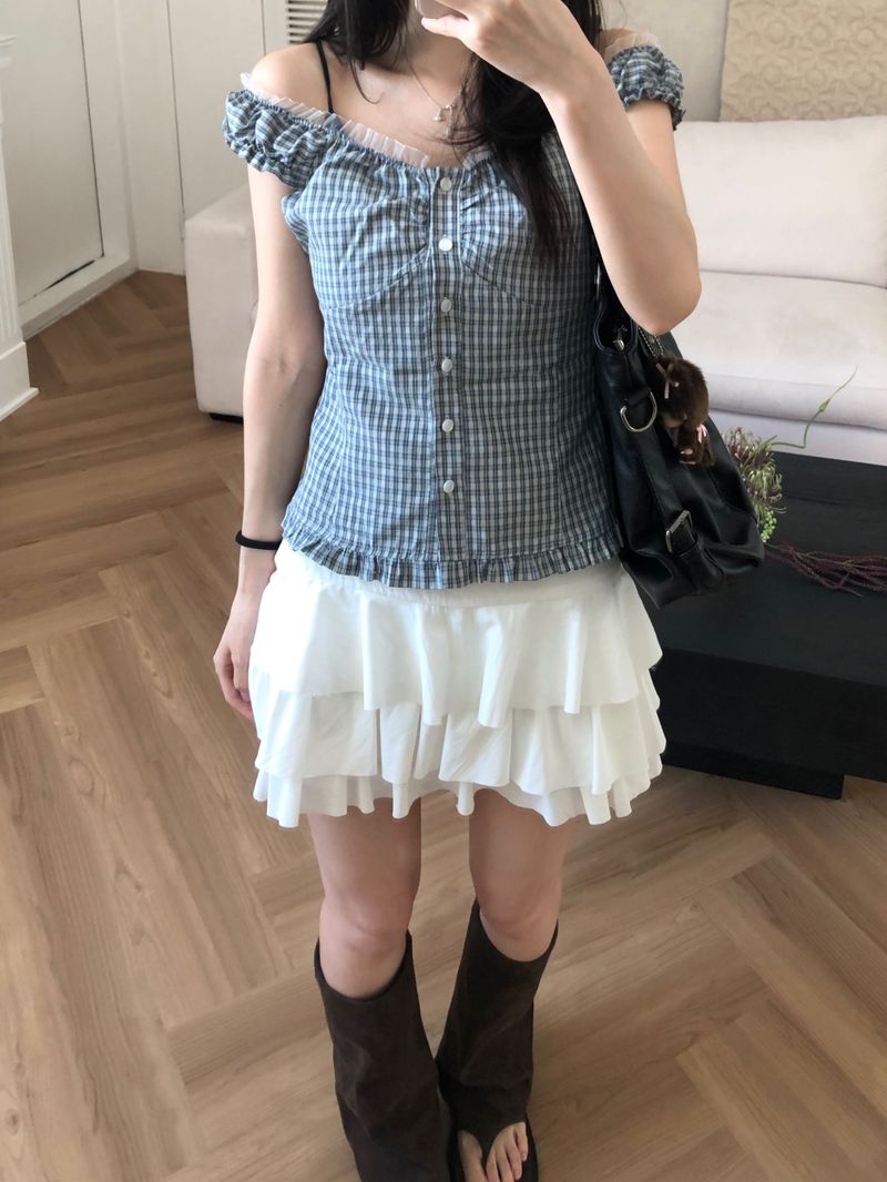 Roman Cancan mini skirt (2 colors)