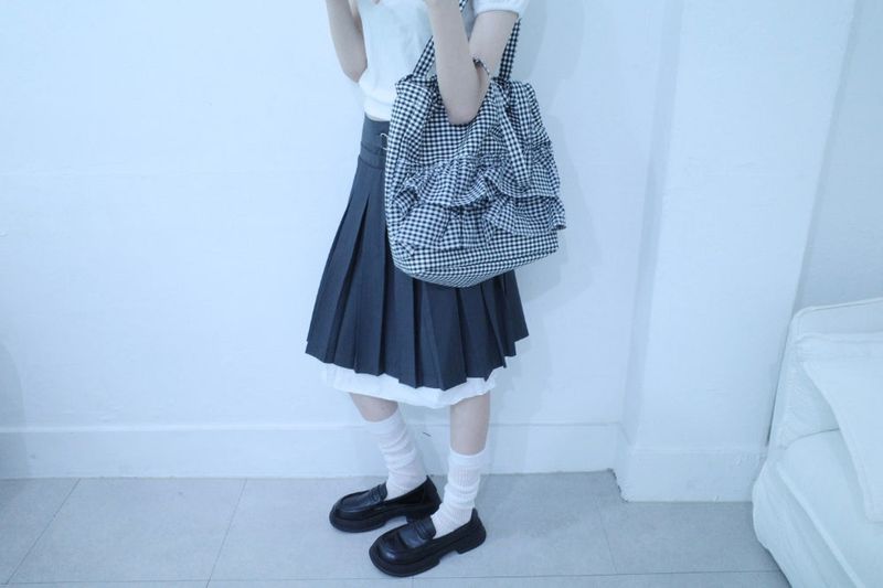 frill check bag