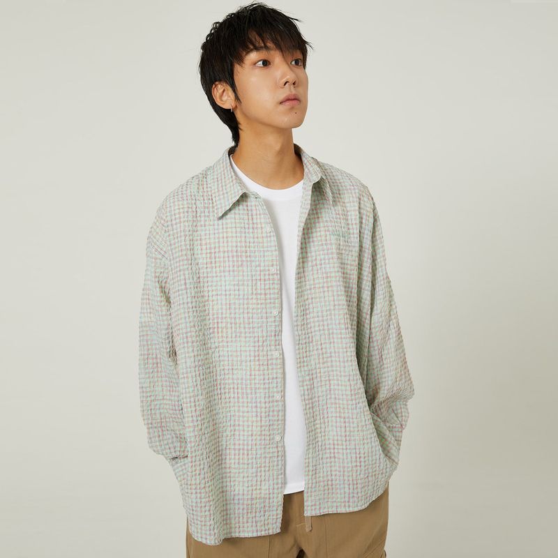 Overfit check shirts