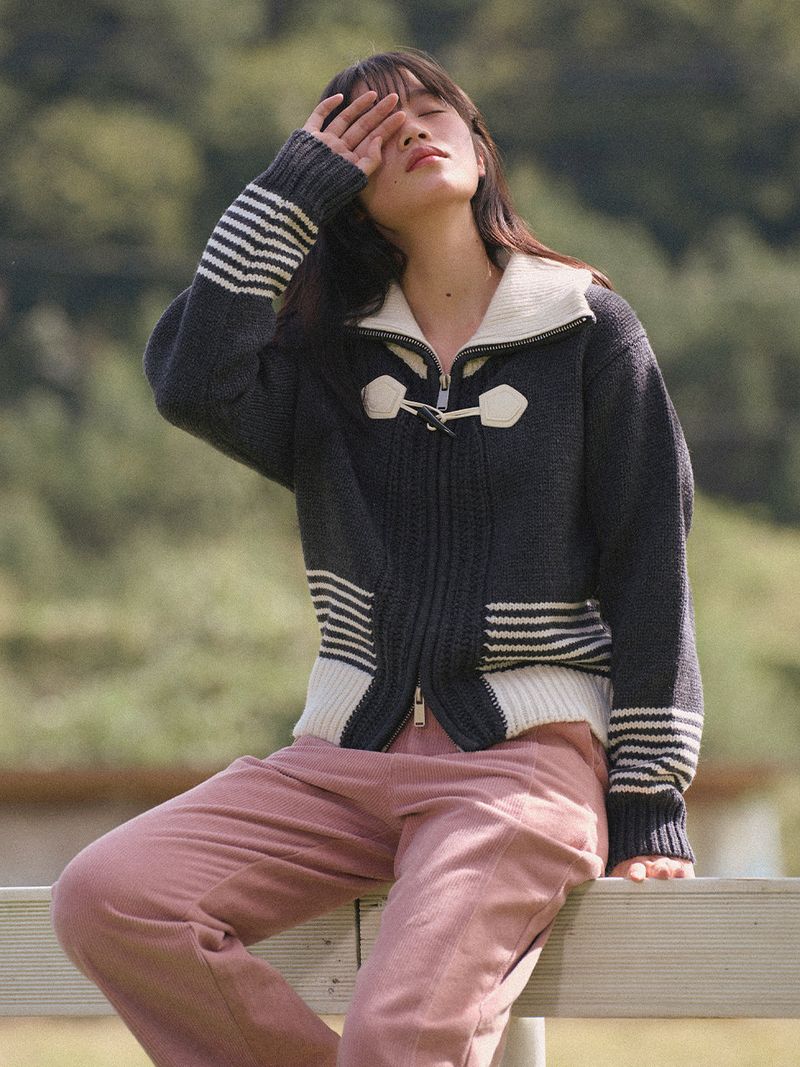 Toggle Button Wool Cardigan