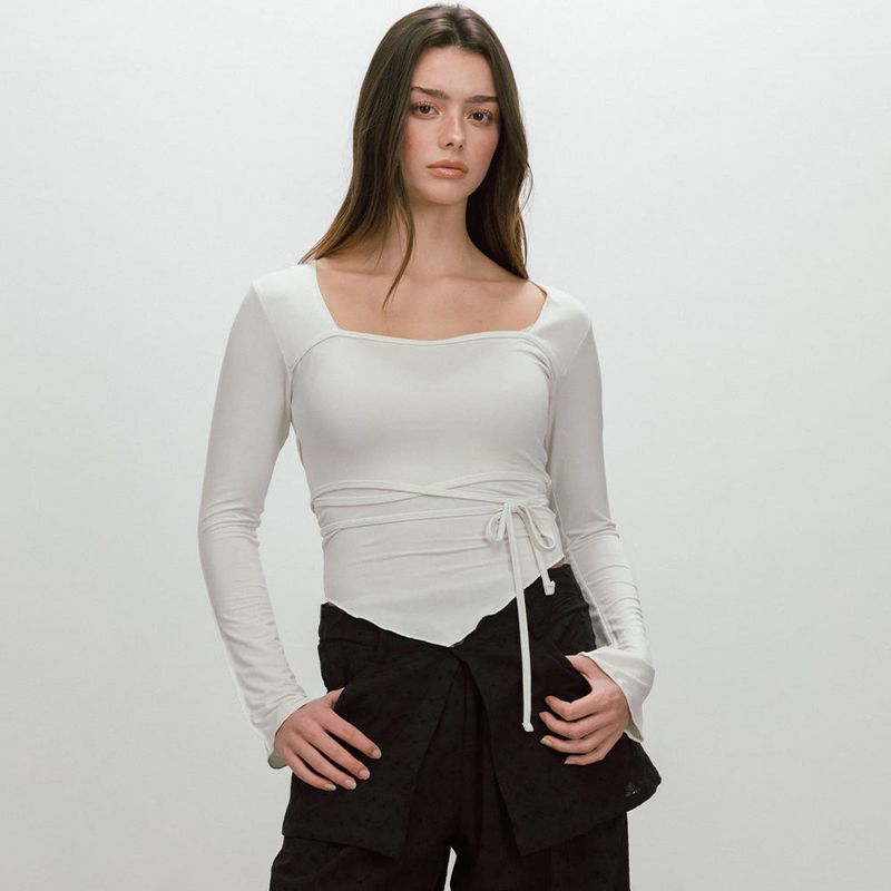 NEUTRAL STRAP T-SHIRT / IVORY