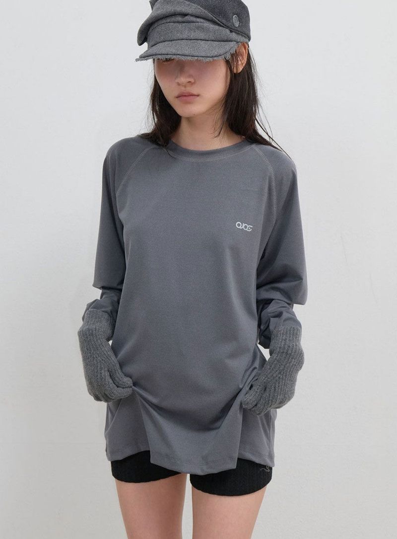 Mesh Band Puff Sleeve / Charcoal