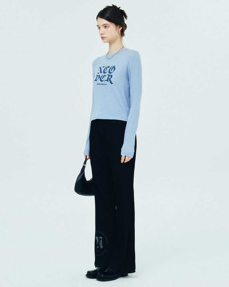 NCOVER ROMAN TYPO LONG SLEEVE-BLUE