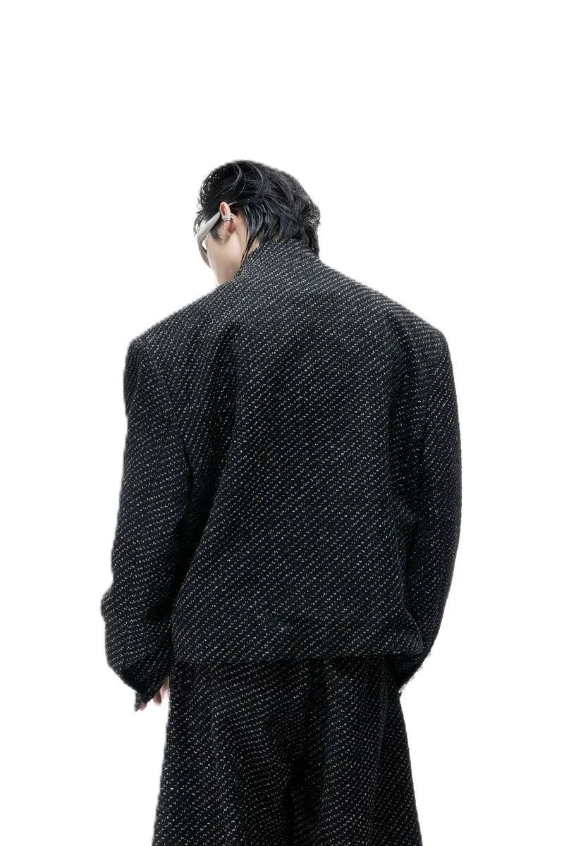 Textured Pearl Button Jacket