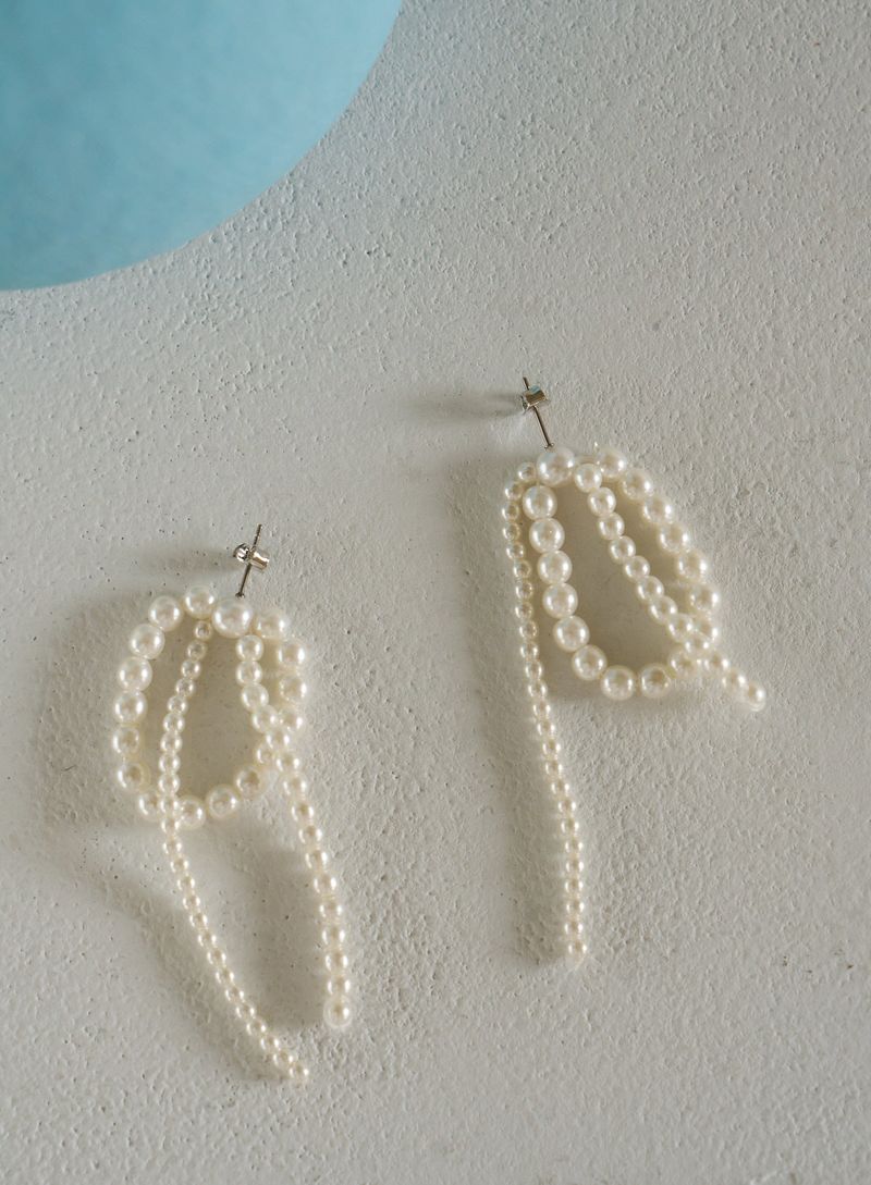 ribbon bow drop earring
