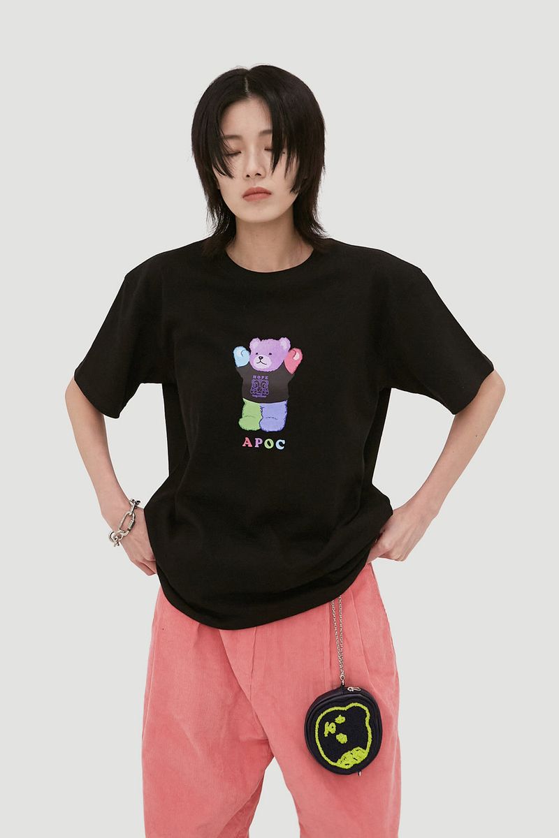 APIECEOFCAKE（ピースオブケイク）の「HTT Signature Bear Tee_Black（Tops）」