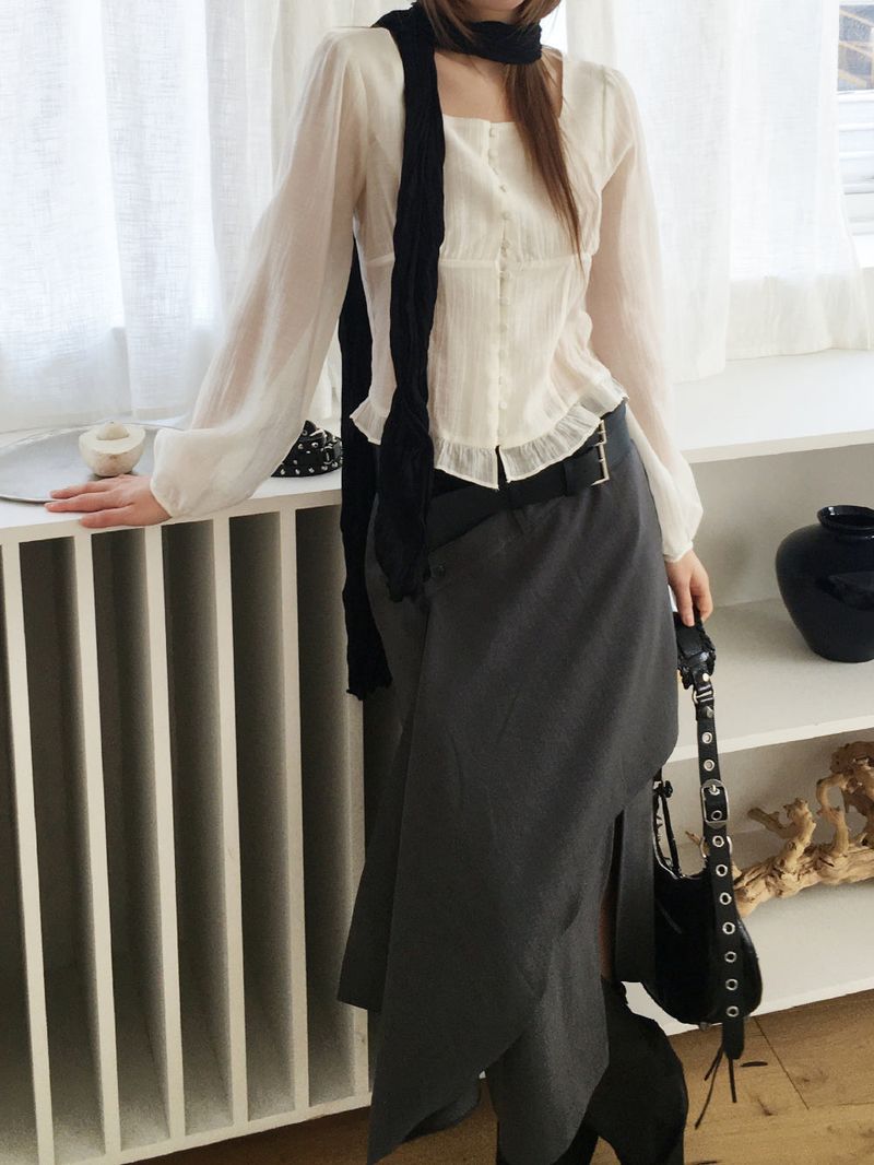 First love tie blouse