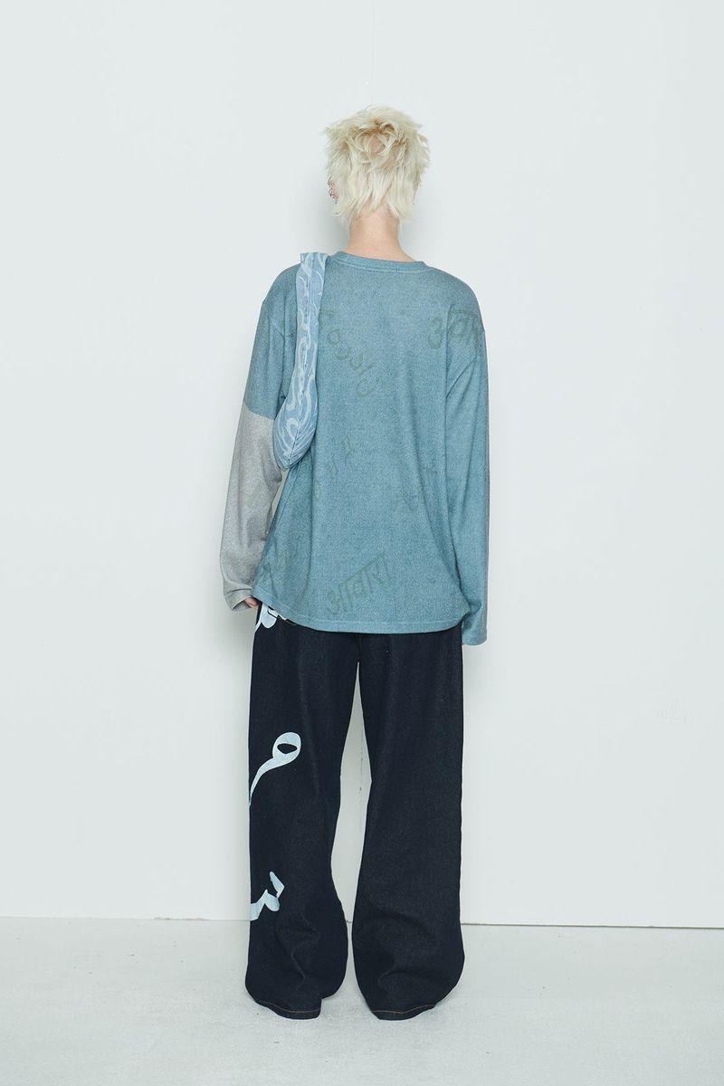Tribal Denim Hobo Bag Light Blue