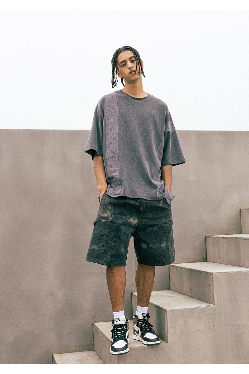 TYE-DYED CARGO POCKET SHORT PANTS