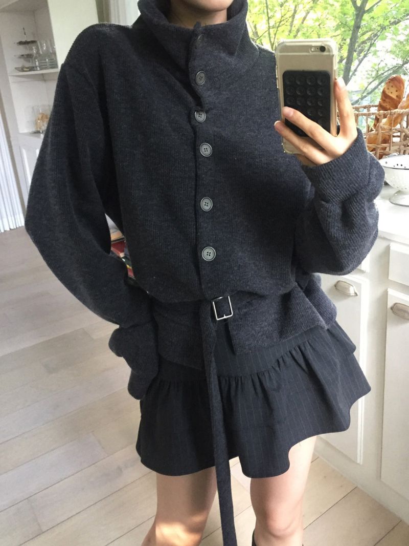 Frill mini stripe skirt pt