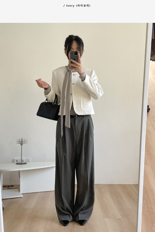 [Long Sleeve Version] Bebe Tweed Short Jacket