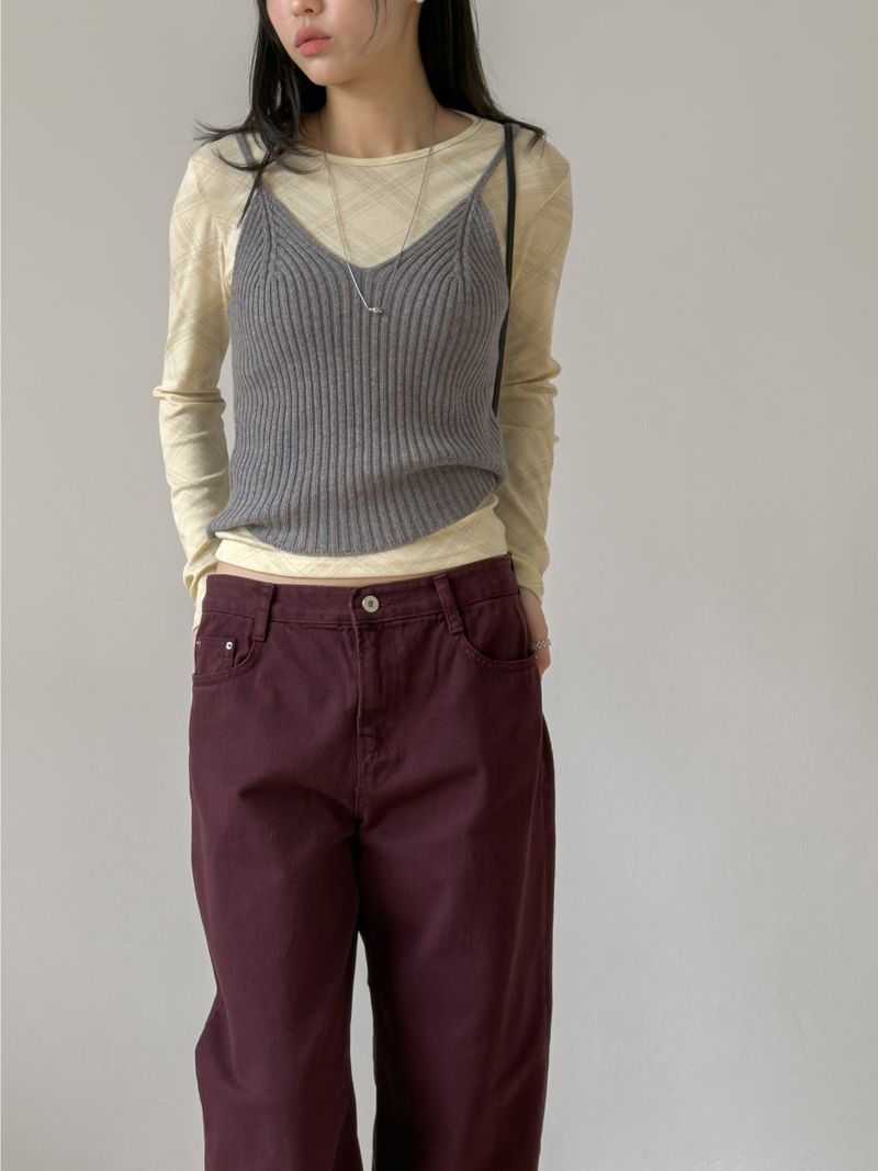602 Dyed Cotton Wide Pants