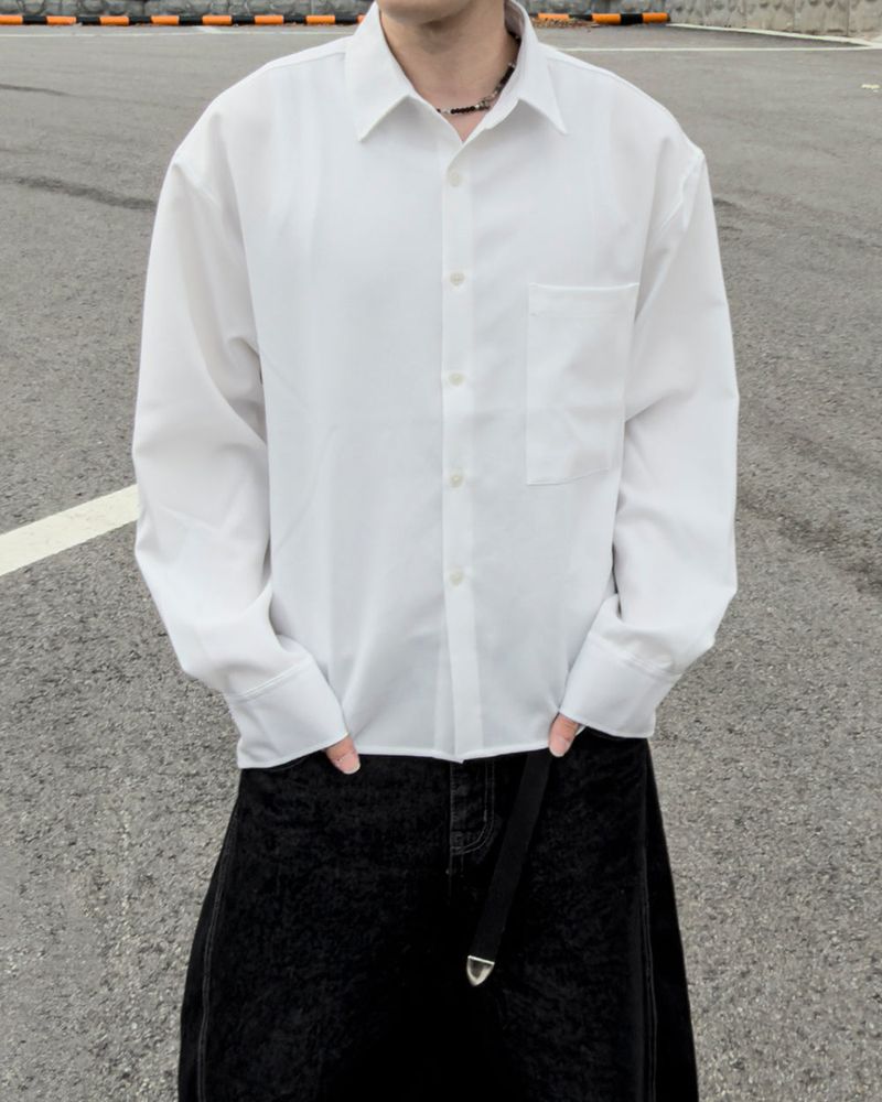 Aon Basic Cropped Shirt