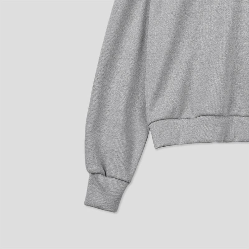 Lowell crop fingerhole hood zip-up