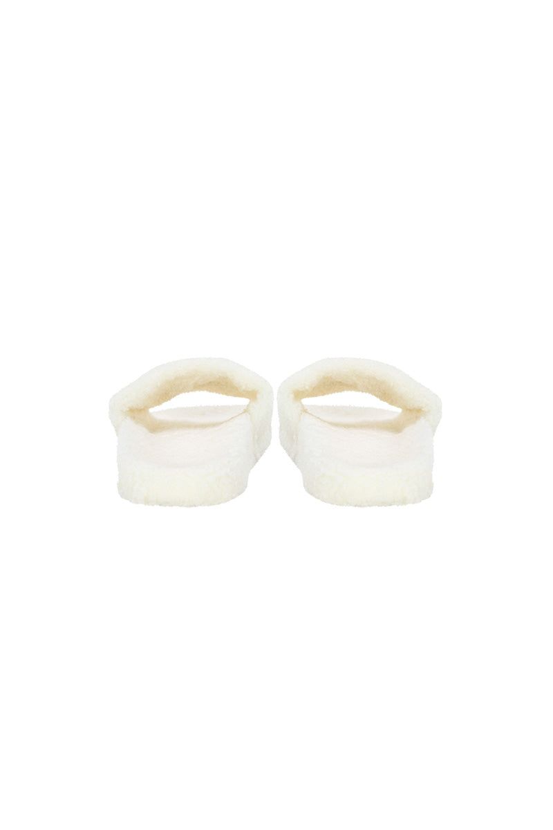 G'day furry sandals (white)