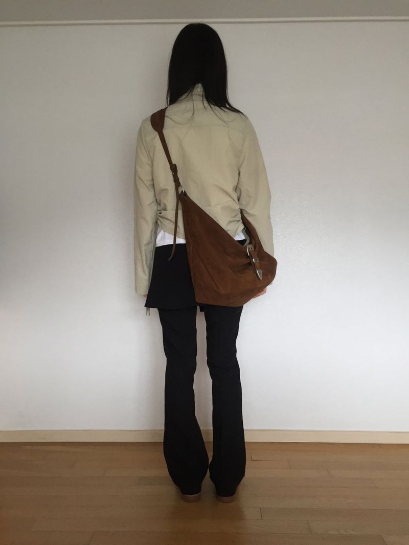 Cut slacks layered pants (2 colors)