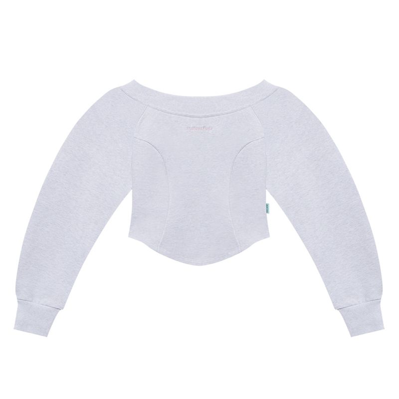 Off-the-shoulder sweatshirt