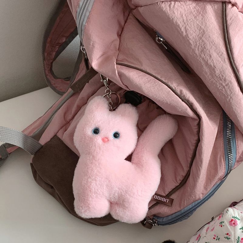 Kitty Fork Doll Keyring (pink)