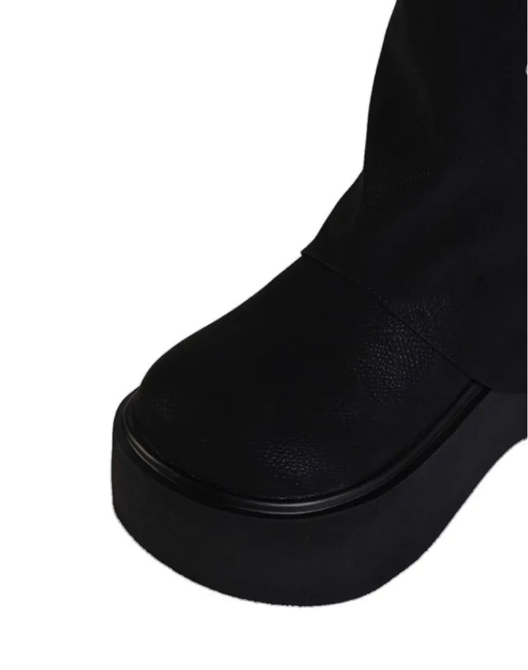 Sloane Side-Zip Biker Boots