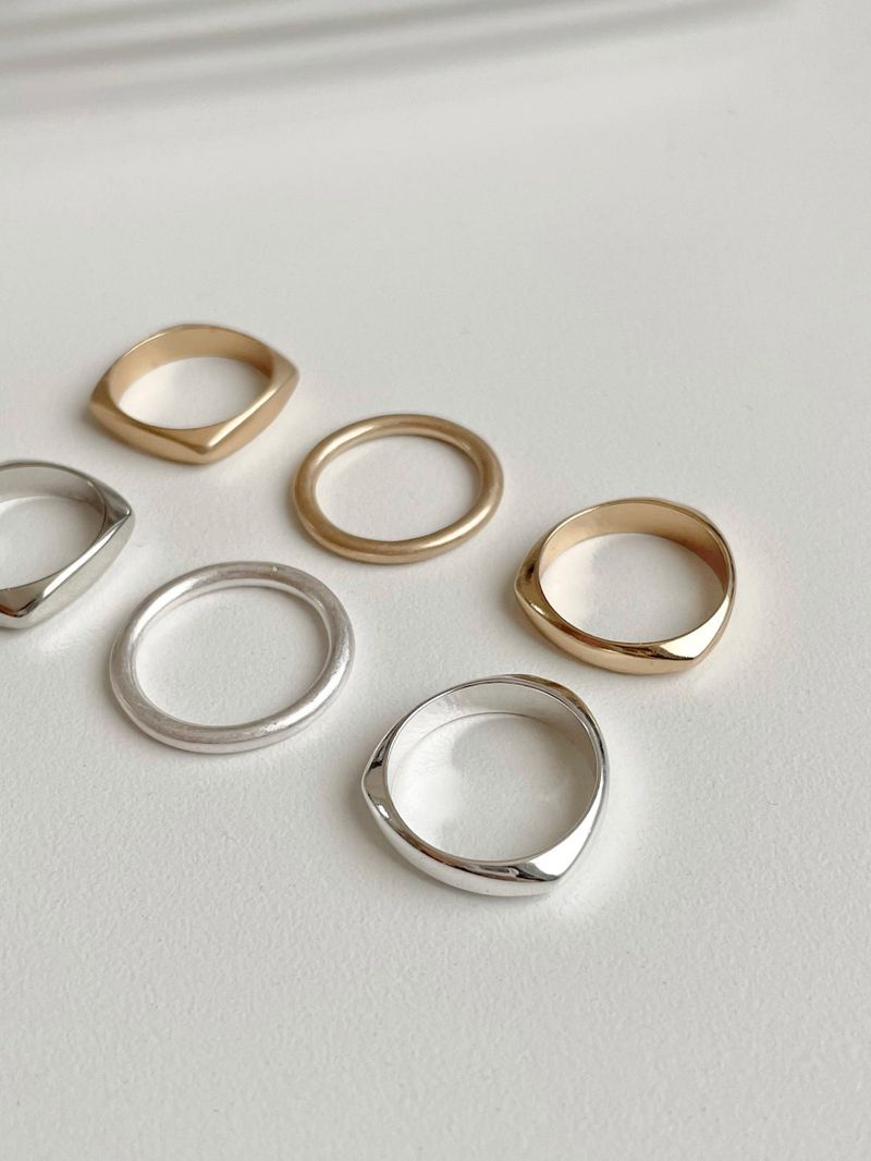Blingmoon（ブリングムーン）の「[3 set] modern volume layered ring set（Accessories）」