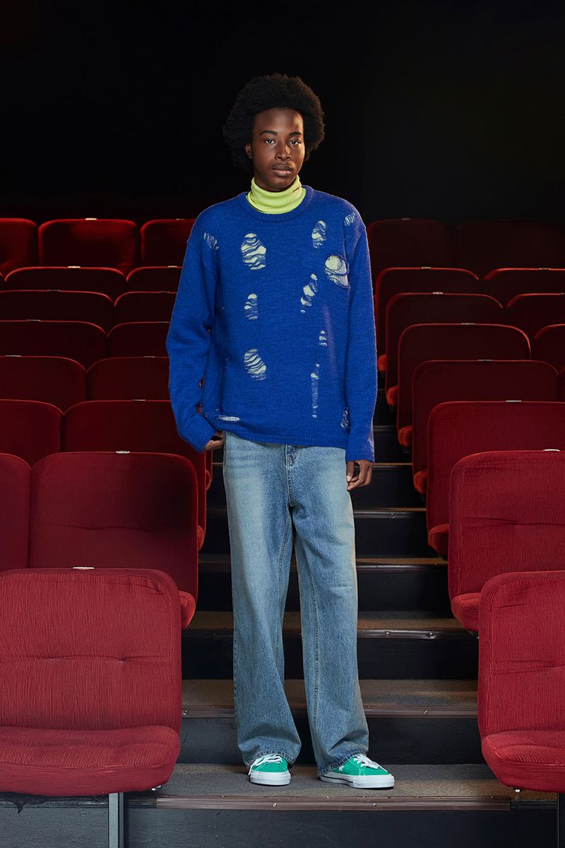 DESTROYED MOHAIR KNIT / BLUE