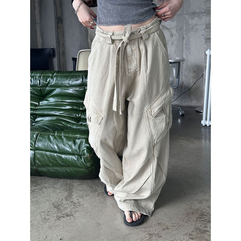 [Unisex] Desert belt washing cargo pants(3color)