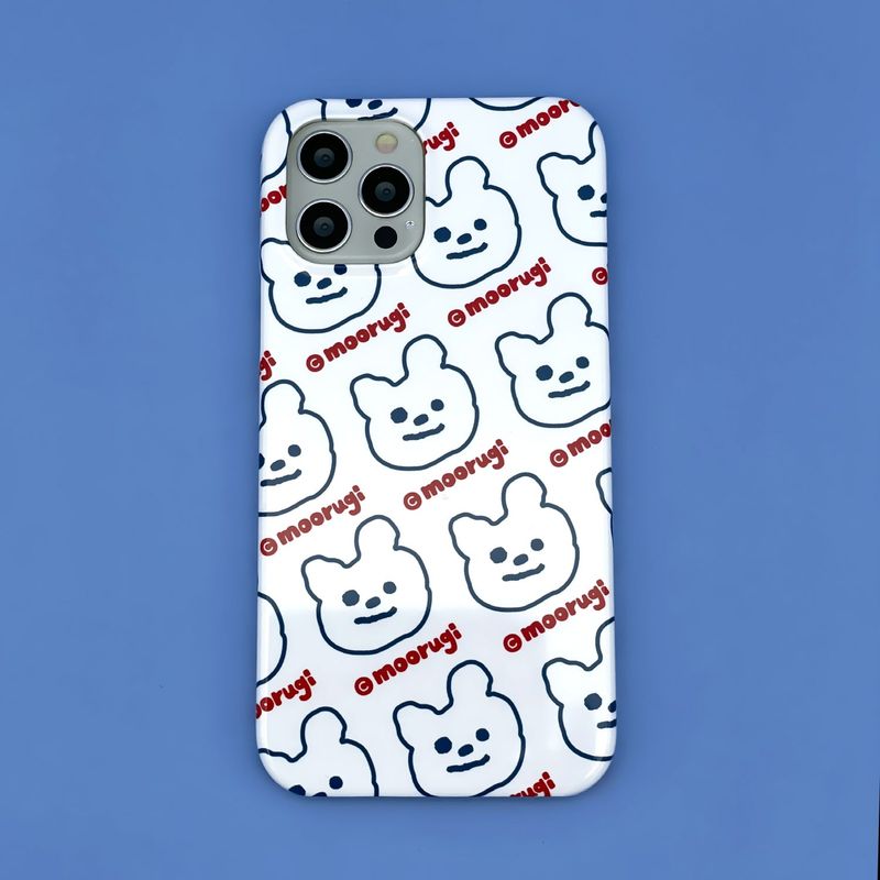 White pattern Bumper Case