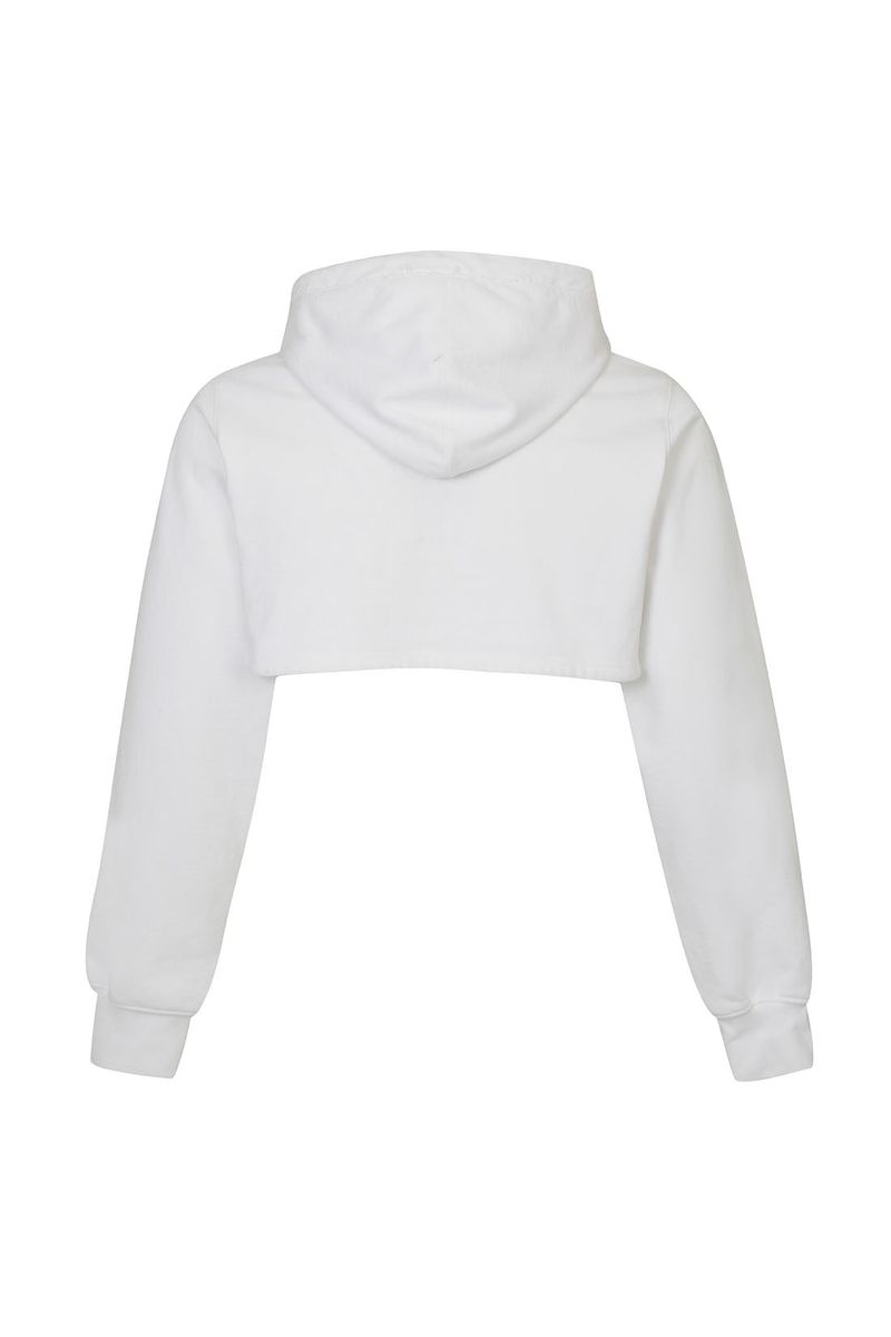 [MADE] CROP JERSEY ZIP-UP WHITE