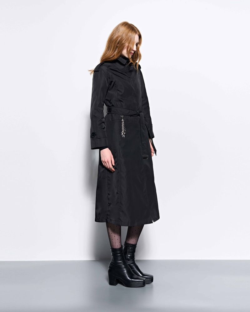 Throat Latch Trench Coat _ Black