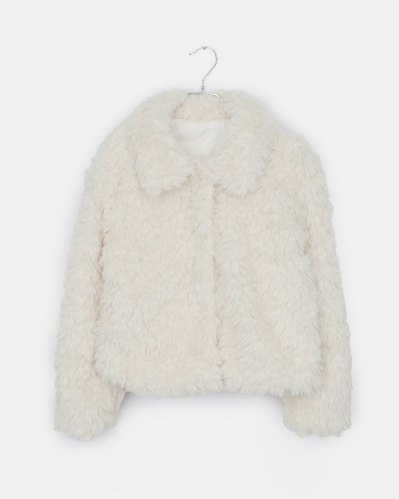 Reon Collar Quilted Fur Half Jacket