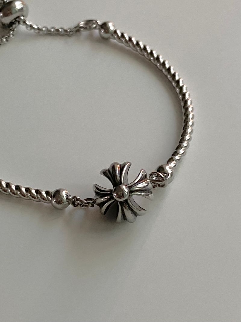 antique cross ball bracelet