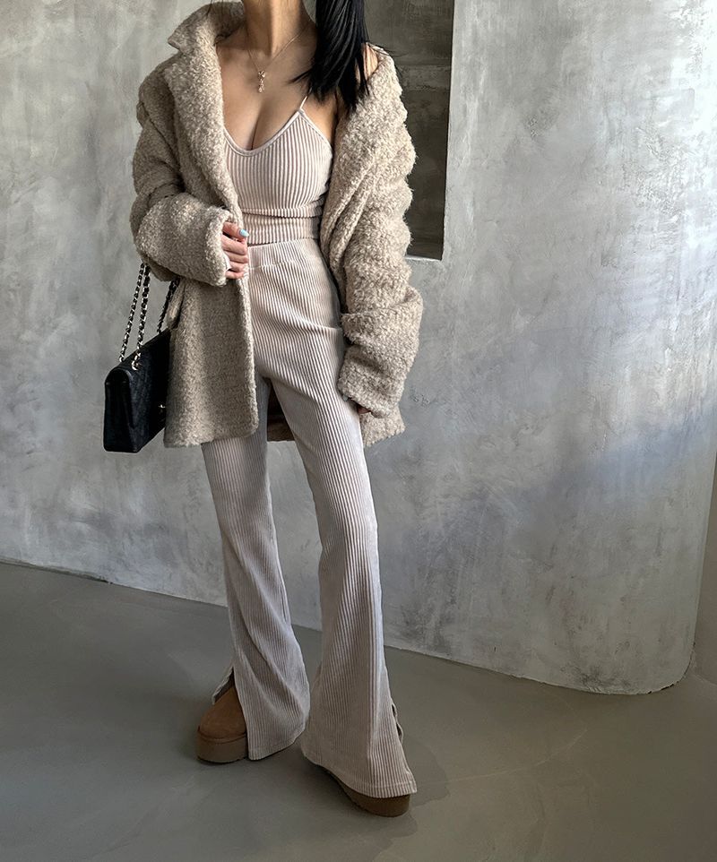 corduroy velvet bootcut pants