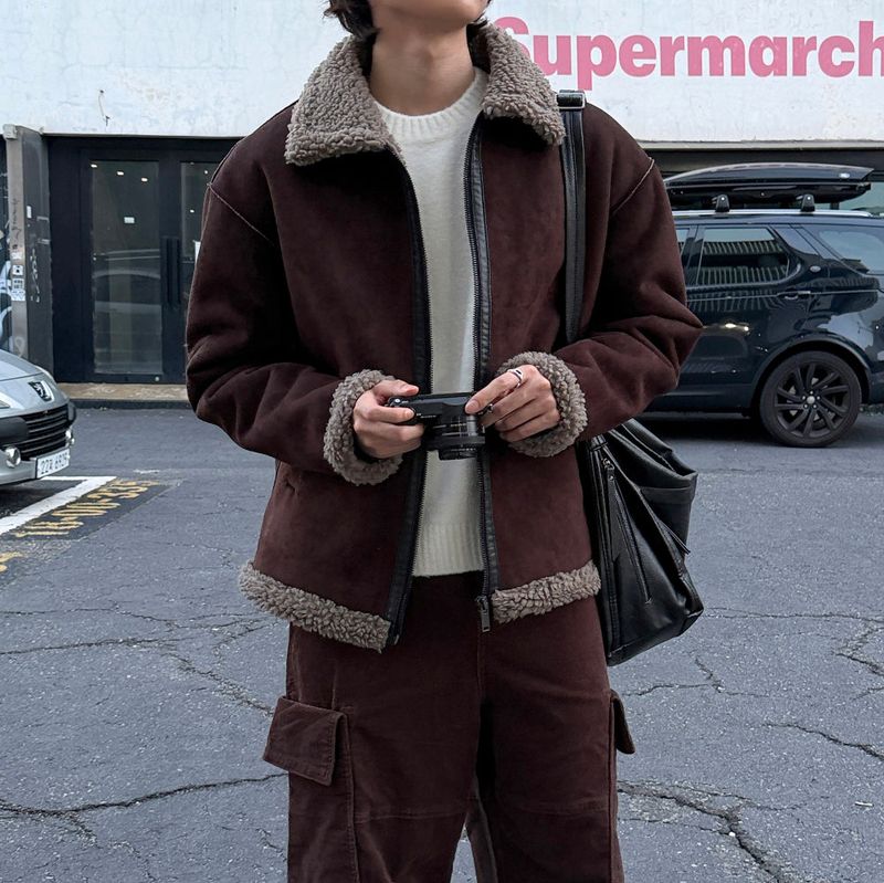 LMN Martin Suede Wool Sheepskin Jacket (2 colors)