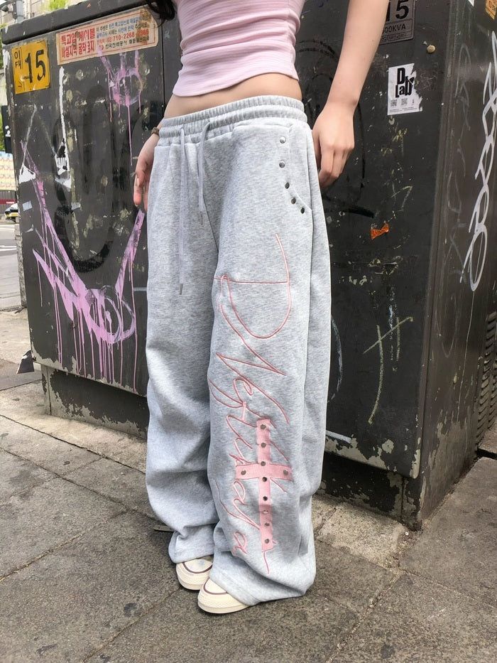 Pink Cross Sweatpants