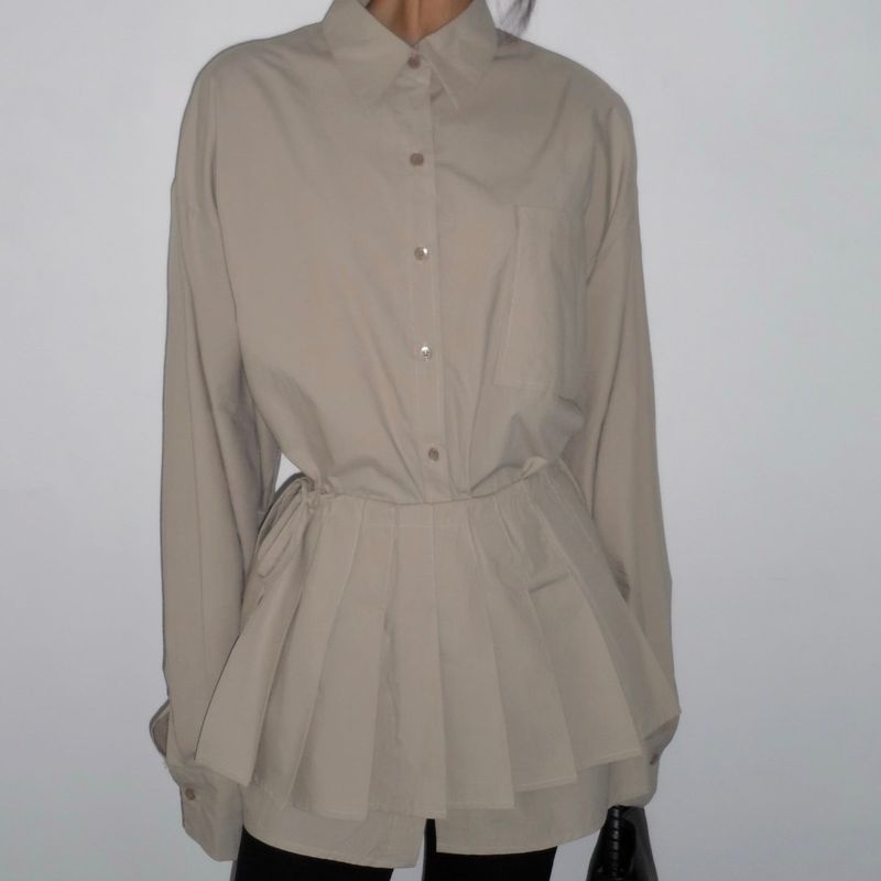 apoem(アポエム)の「Pleated Wrap Shirt Set - 2colors(Tops)」