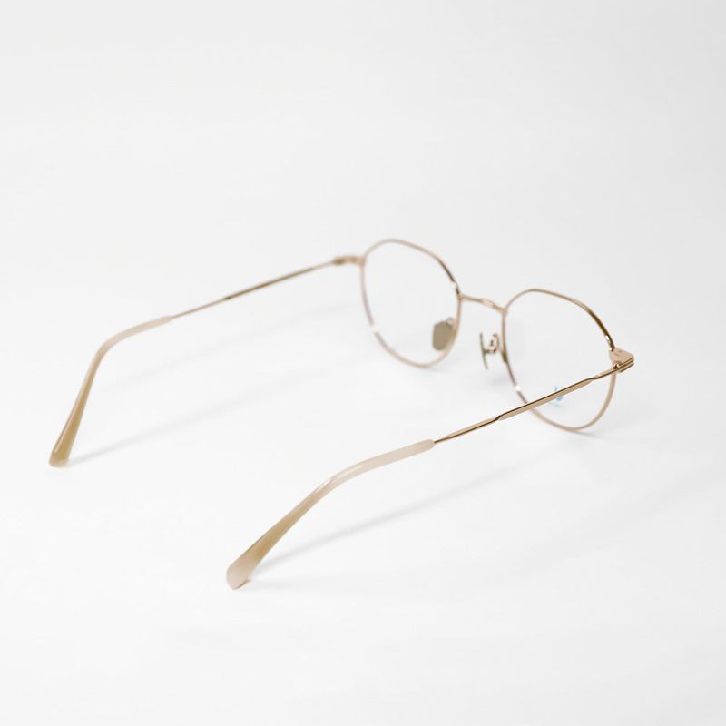 Knouun Round titanium glasses CODE. 101. D Rose Gold