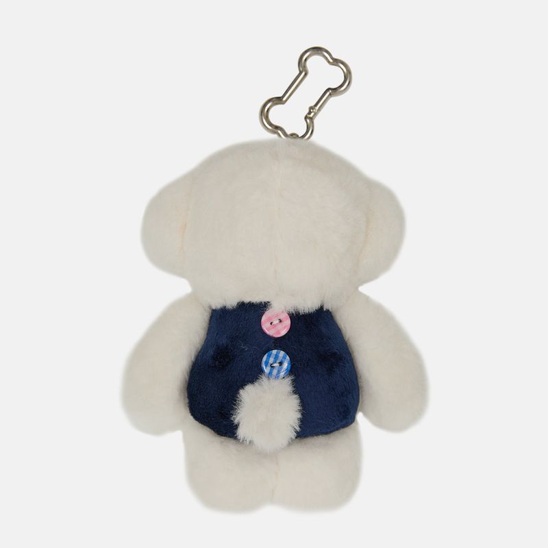 Sleepy Maltese Doll Keyring