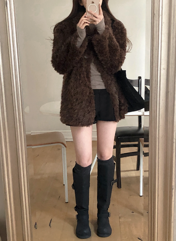 #Beautiful Fur Middle Jacket (4color)