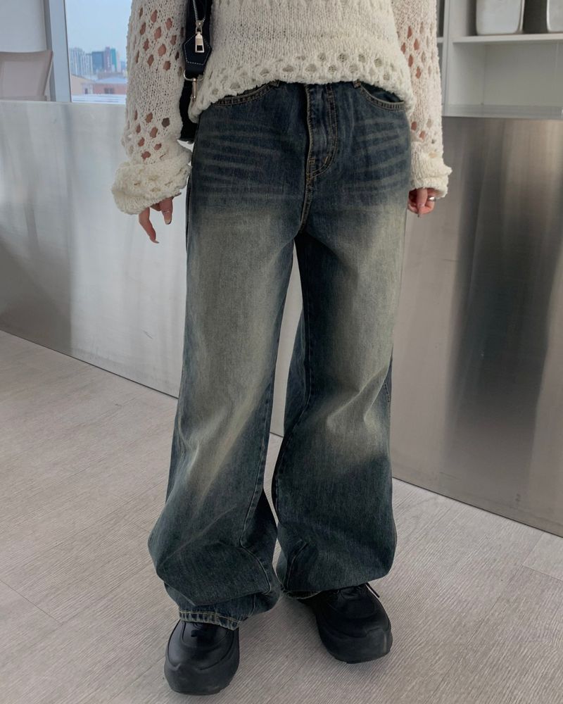 サイドステッチデニムパンツ