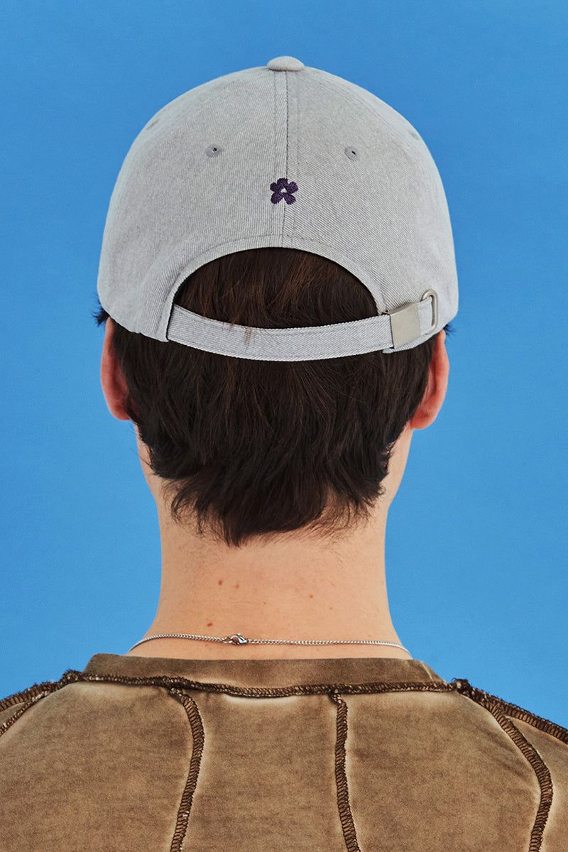 SLOGAN BALL CAP / GREY