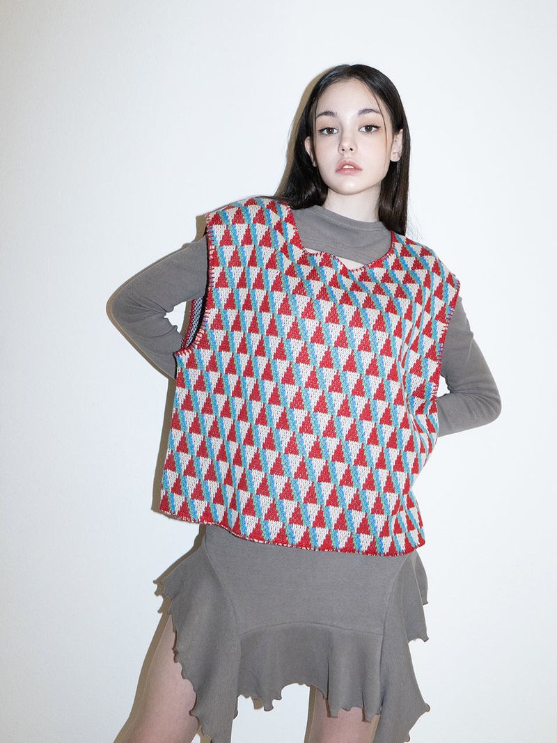 Suid Knit Vest (RED)