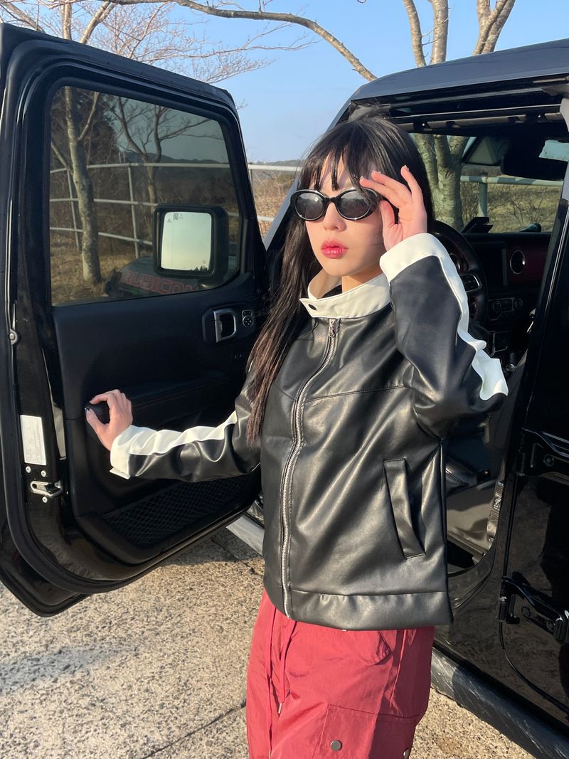 Shadow leather jacket