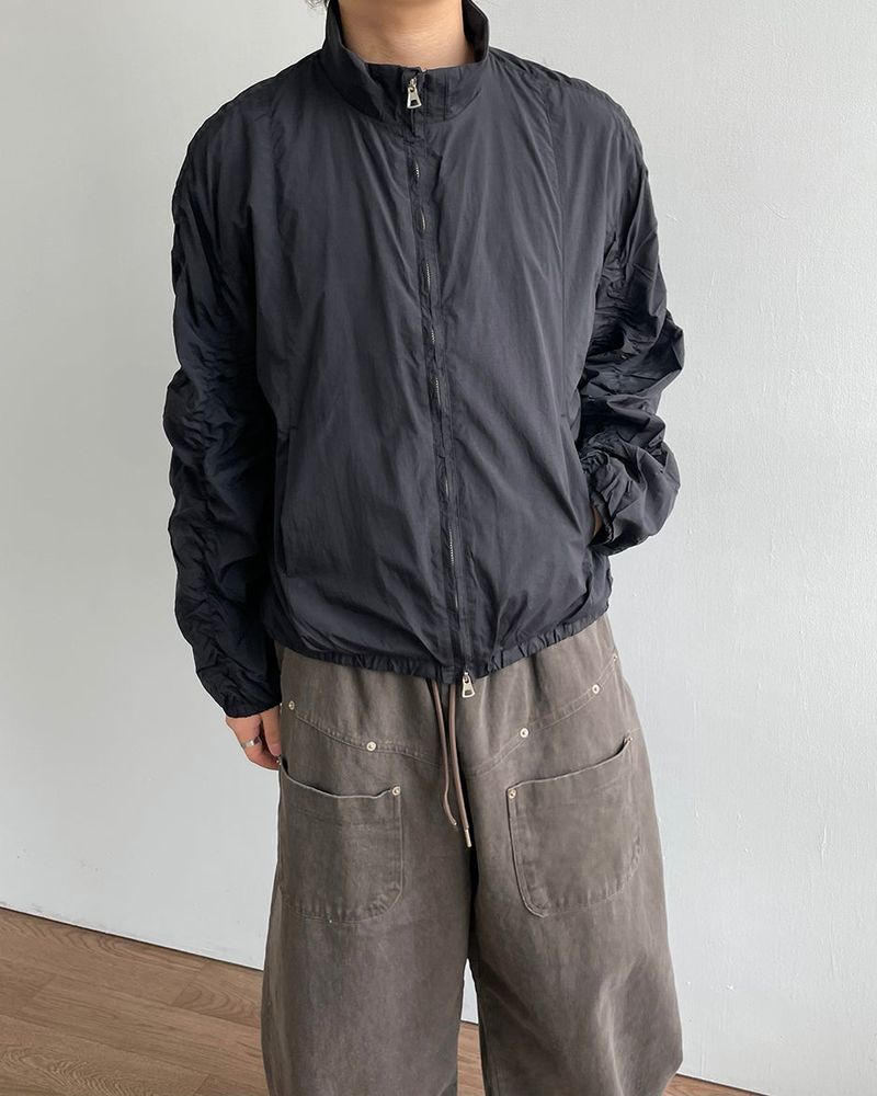 Lesson Shirring Wind Jacket