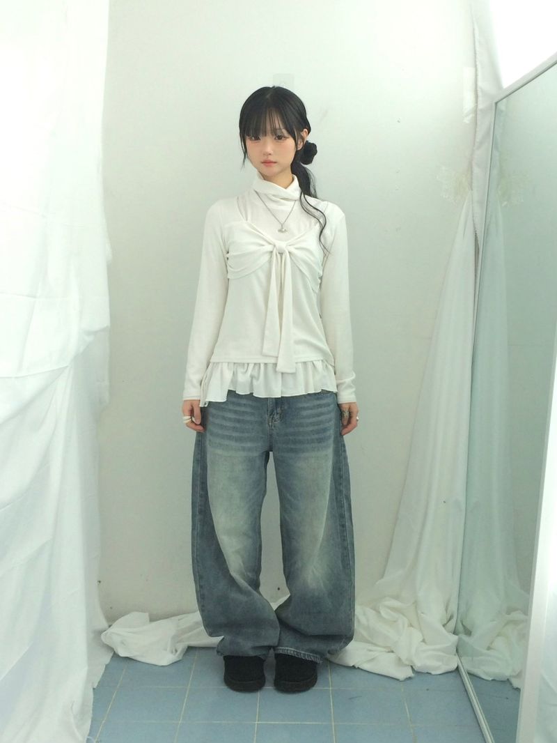 drape ribbon top