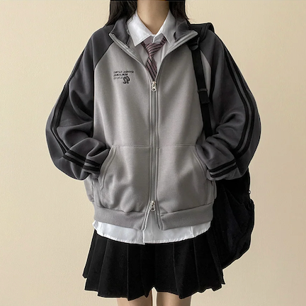 Gling Track Two Way High Neck Zip-Up [Fleece]