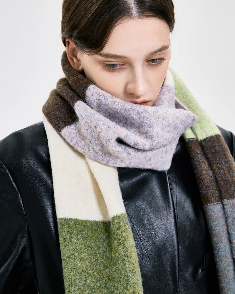  Colour Block Muffler _ GREEN