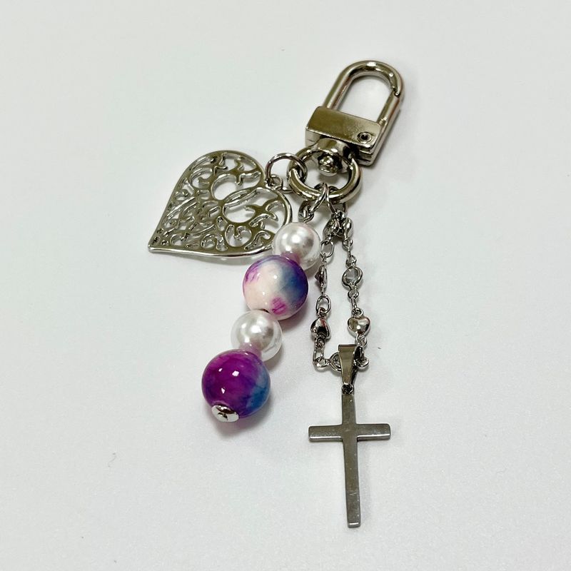 MADE vintage purple Keyring