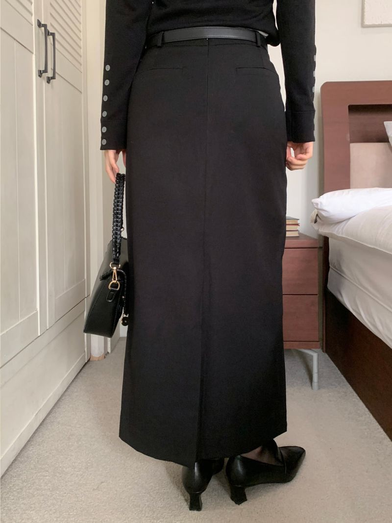 スレートバックスリットロングマキシスカート