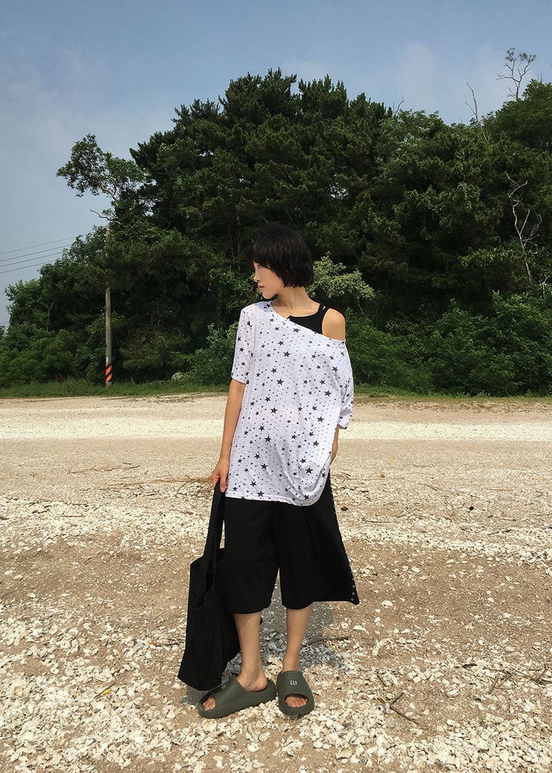 EYELET LINE BERMUDA PANTS